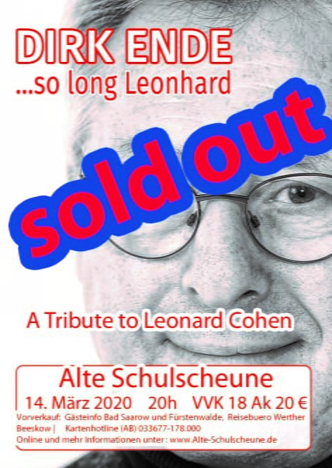 Dirk Ende Tribute to Leonard Cohen Alte Scheune